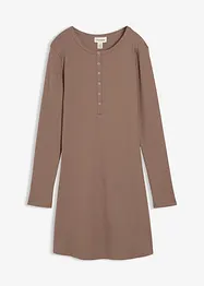 Robe côtelée en coton extensible, bonprix