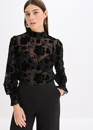 T-shirt manches longues légèrement transparent, bonprix