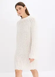 Robe courte en maille à nœud en satin, légèrement transparente, bonprix