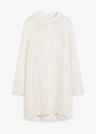 Robe courte en maille à nœud en satin, légèrement transparente, bonprix