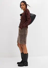 T-shirt manches longues à imprimé floqué, bonprix