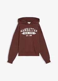 Sweat oversize à capuche 100% coton, bonprix