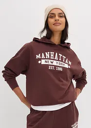 Sweat oversize à capuche 100% coton, bonprix