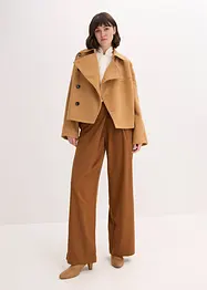 Pantalon large à pinces et fermeture croisée, bonprix