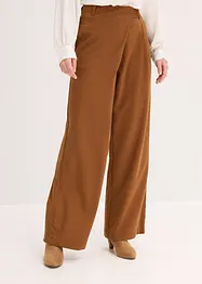 Pantalon large à pinces et fermeture croisée, bonprix