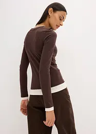 T-shirt manches longues en coton mélangé, bonprix