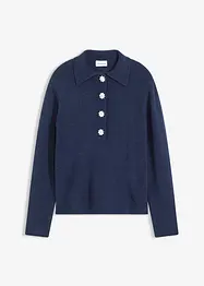 Pull polo avec laine, bonprix