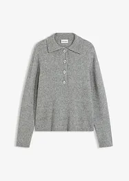 Pull polo avec laine, bonprix