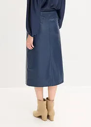 Jupe portefeuille enduite, longueur midi, bonprix