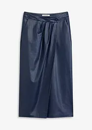 Jupe portefeuille enduite, longueur midi, bonprix