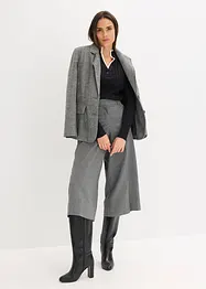 Pull côtelé effet superposé, viscose majoritaire, bonprix