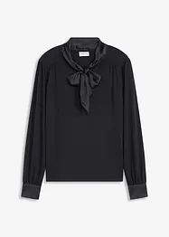 T-shirt à lavallière en satin, bonprix