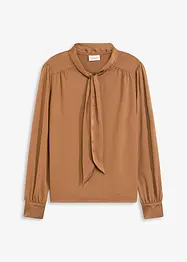 T-shirt à lavallière en satin, bonprix