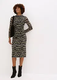 Robe midi en mesh doux, bonprix