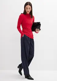 T-shirt côtelé à fronces, bonprix