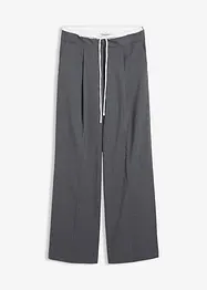 Pantalon large en viscose mélangée, bonprix