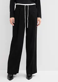 Pantalon large en viscose mélangée, bonprix