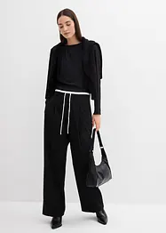 Pantalon large en viscose mélangée, bonprix