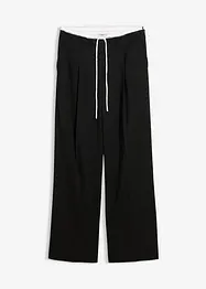Pantalon large en viscose mélangée, bonprix