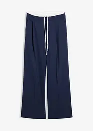 Pantalon large en viscose mélangée, bonprix