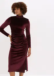 Robe midi en velours doux, bonprix