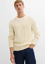 Pull en grosse maille à motif torsadé, bonprix