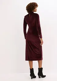 Robe midi en velours doux, bonprix