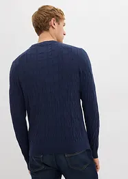 Pull en maille torsadée 100% coton, bonprix