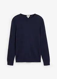 Pull en fine maille avec laine mérinos, bonprix