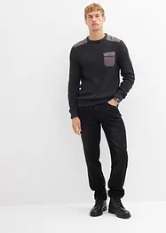 Pull en grosse maille avec poche à rabat, bonprix