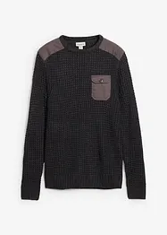 Pull en grosse maille avec poche à rabat, bonprix