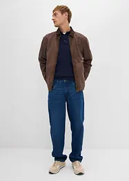 Pull polo en fine maille avec laine mérinos, slim, bonprix