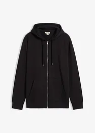 Sweat zippé ample à capuche, bonprix