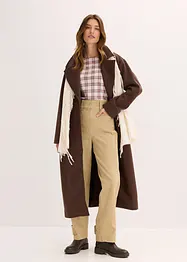 Pantalon en twill, taille haute, bonprix