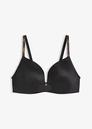 Soutien-gorge à coques et bretelles brillantes, sans armatures, bonprix