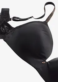 Soutien-gorge à coques et bretelles brillantes, sans armatures, bonprix