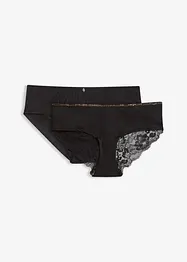 Lot de 2 culottes en dentelle élégante, bonprix