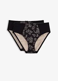 Lot de 2 slips Maxi avec dentelle, bonprix