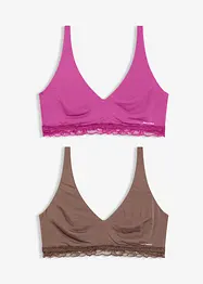Lot de 2 soutiens-gorge bralette Feel Comfort en modal doux, bonprix