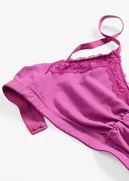 Brassière coton et dentelle, bonprix