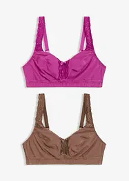 Lot de 2 soutiens-gorge sans armatures, bonprix