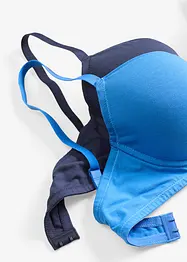 Lot de 2 soutiens-gorge coton à coques et armatures, bonprix