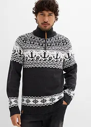 Pull camionneur à motif norvégien marin, bonprix