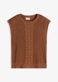 Pull sans manches en coton mélangé, bonprix