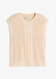 Pull sans manches en coton mélangé, bonprix