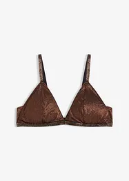 Soutien-gorge bralette triangle en matière brillante, bonprix