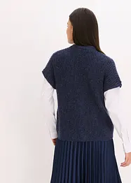 Gilet sans manches en laine mélangée avec boutons décoratifs, bonprix