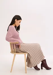 Gilet court et oversize en maille brillante, bonprix