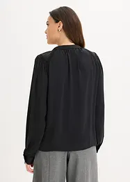 Blouse en satin avec galons en dentelle, bonprix
