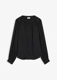 Blouse en satin avec galons en dentelle, bonprix